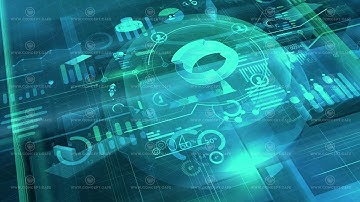 Abstract virtual space of big data, animation.