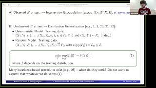 Jonas Peters, Nicola Gnecco, Sorawit Saengkyongam: Invariance-based Generalization and Extrapolation by Online Causal Inference Seminar 539 views 4 months ago 59 minutes