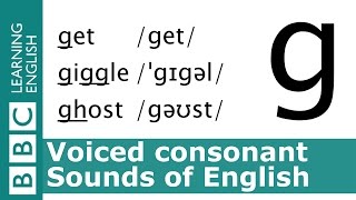 English Pronunciation 👄 –Voiced Consonant - \/g\/ - 'get', 'giggle' and 'ghost'