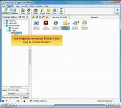 MetriQ Hands Free Time Capture: Dragging Icon Folders