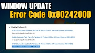 Fix Windows Update Error 0x8024200D