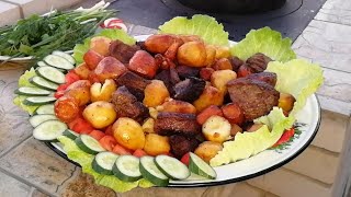 Казан кебаб. Говядина с картошкой. Очень вкусное блюдо!