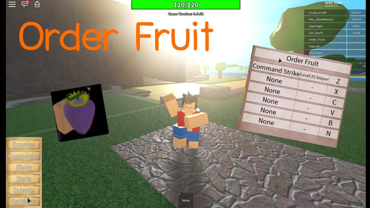 Order Fruits : One Piece Legendary 