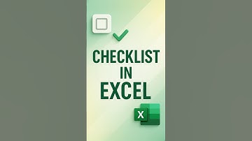 How to create a Simple Checklist with Checkbox in Excel