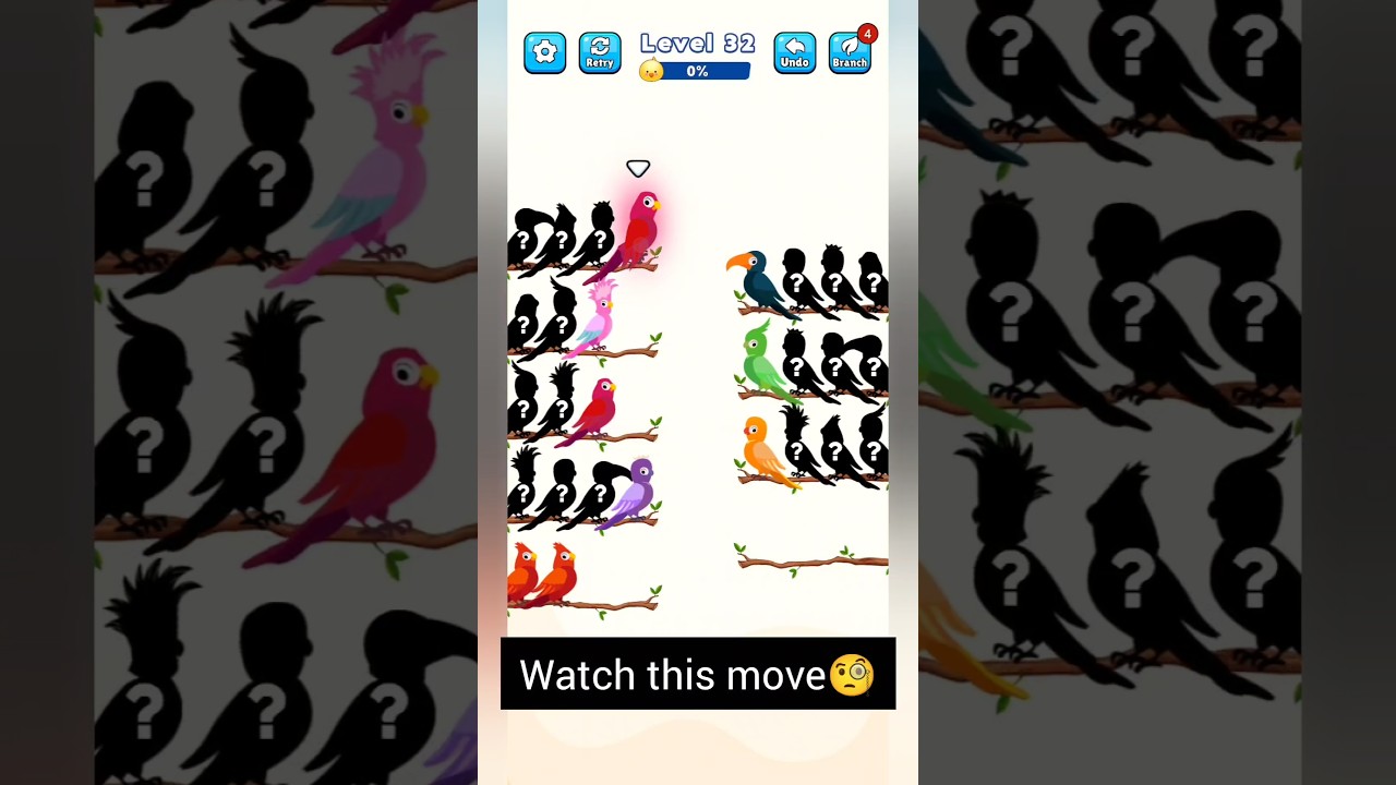 Bird Sort Puzzle – Level 32 🐦🔥 | Watch Carefully 👀