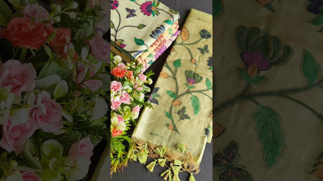 Soft Pure Muga Cotton Paithani Saree