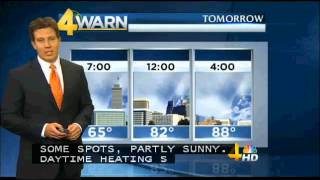 WSMV Channel 4 Dan Thomas Full 10pm Forecast 2013