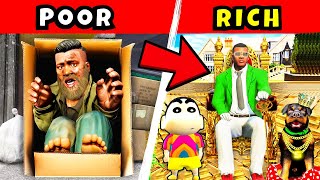 Franklin Become HOMELESS And Become TRILLIONAIRE in GTA 5 | SHINCHAN and CHOP