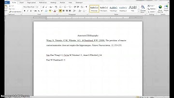 Creating an APA Format Annotated Bibliography