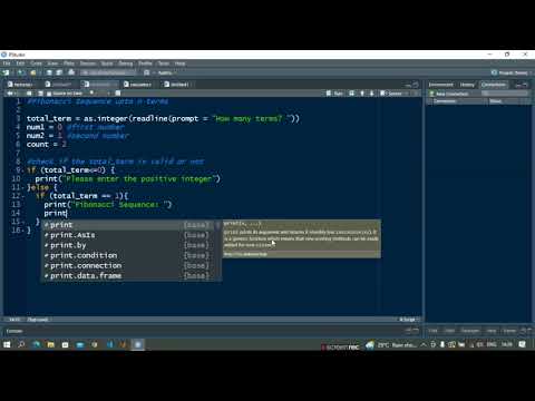 Propper Fibonacci Series upto n-terms in R Language | User Input