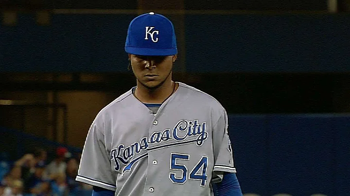 KC@TOR: Santana fans six Blue Jays over seven frames