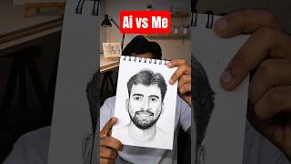 How to draw portrait sketch?💯 ai vs me #art #sketch #portraitdrawing  #drawing #shorts #isketchyou