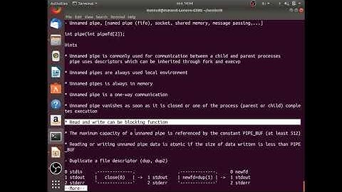 pipe, dup, dup2, popen
