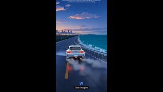Twilight skies, endless horizons, and a machine built for the journey. 🌊✨🏎️