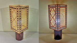 como hacer una lampara con palitos de madera