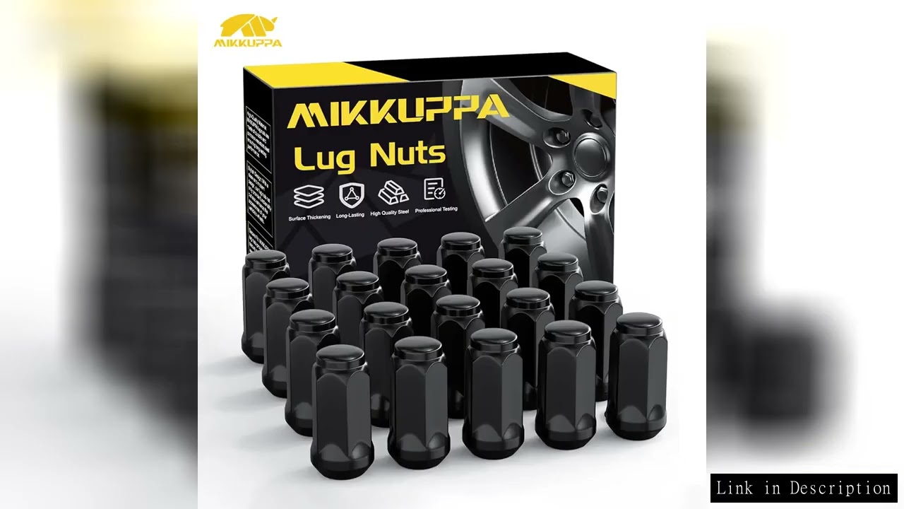 MIKKUPPA 1/2-20 Lug Nuts 20pcs Closed End Conical Seat Alloy Steel Replacement for Jeep Wrangler Gra