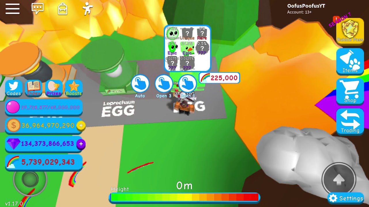 Hatching a Toxic Cube in Bubble Gum Simulator