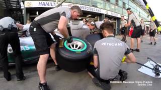 Mercedes Pitstop Practice - 2014 F1 Australian GP