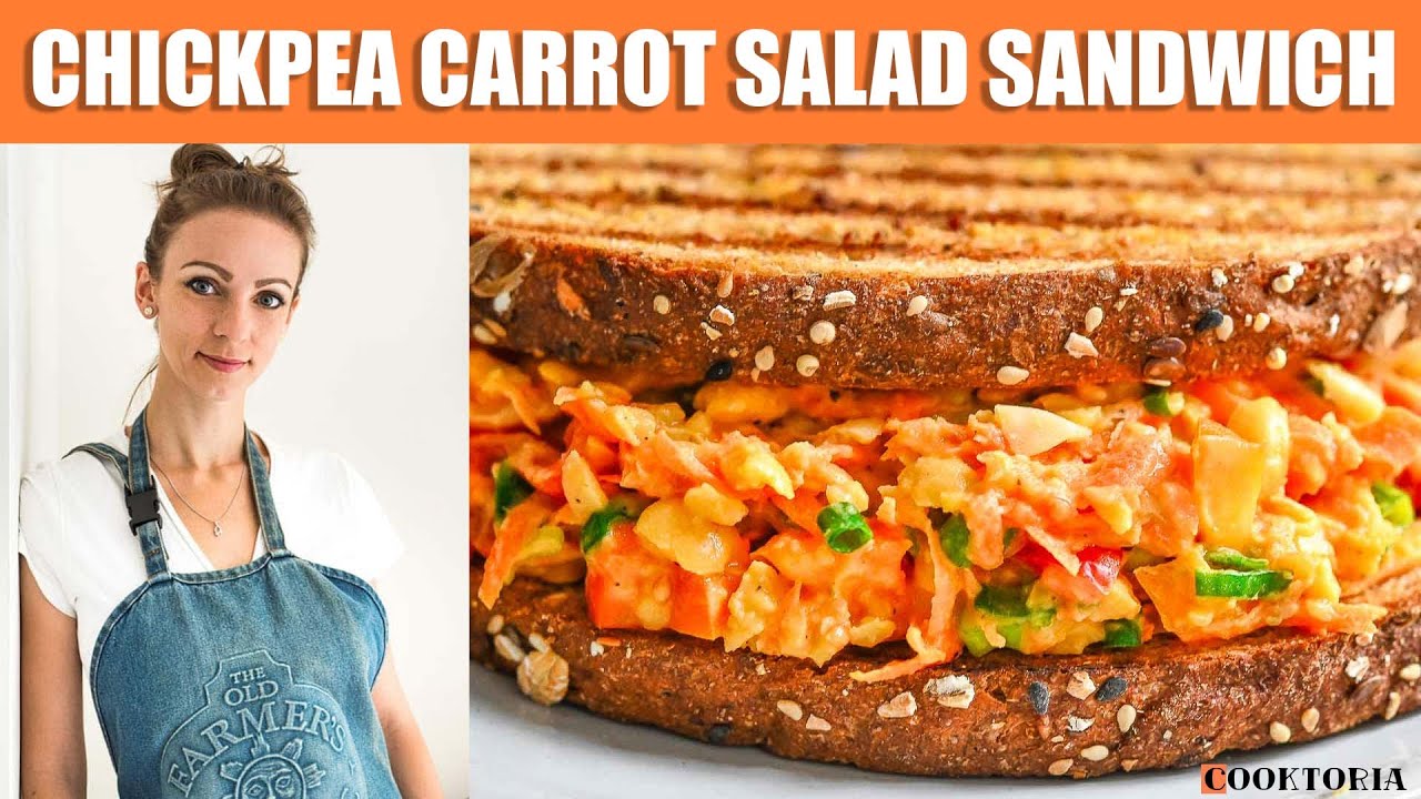 Chickpea Carrot Salad Sandwich Youtube