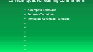 10 Techniques For Getting a Sales Commitment
