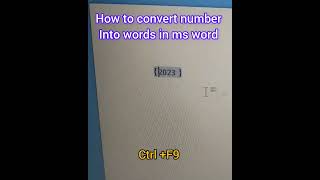 Number Convert in words | Shortcut keys |Computer | excel |