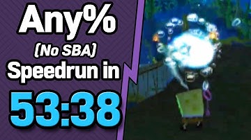 SpongeBob SquarePants: Battle for Bikini Bottom Any% (No SBA) Speedrun in 53:38 (WR on 3/17/2019)