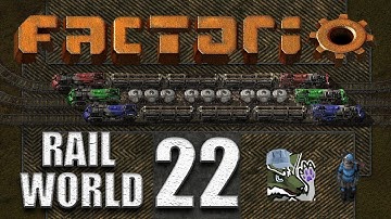 Factorio [0.17] - Rail World Ep. 22 - Setting up a new route! (Oil)