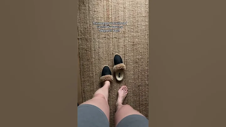 As the weather is cooler I can enjoy my sheepskin slippers #sheepskinslippers #slippers