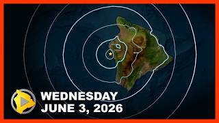 BIVN: Kona Earthquake, Beaches Closed, Volcano Forecast, Tropical Storm  (June 3, 2026)