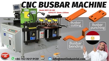 16x250mm CNC Busbar Processing Machine MOTI-50-3NC with Cutter Puncher and Bender To Egypt