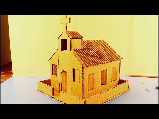 como hacer iglesias de cartón de diferentes formas - YouTube