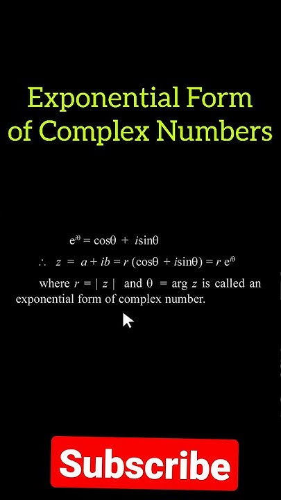 Exponential Form of Complex Numbers For JEE Mains By ESE Academy # ...