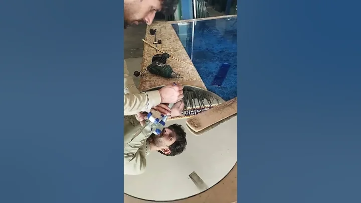 Mirror Cutting And Spacer Making Process Amazing Video. #machine #cutter #mirror #holeMaking