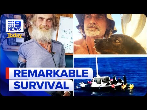 “Luck and skill’: Sailor and dog survive three months lost at sea | 9 News Australia