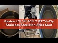 Review LOLYKITCH 7 QT Tri-Ply Stainless Steel Non Stick Sauté Pan with Lid,12 Inch Deep Frying Pan,L