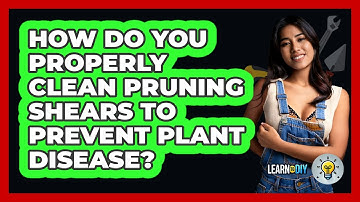 How Do You Properly Clean Pruning Shears To Prevent Plant Disease? - LearnToDIY360.com