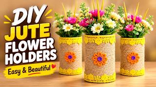 DIY Jute Rope Flower Holder Set 🌸 | Beautiful Handmade Home Decor Idea