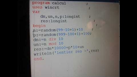 Turbo pascal exercices