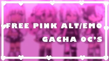 ✦･♡🌸🏁 FREE pink and black gacha oc’s : offline code in pinned comment