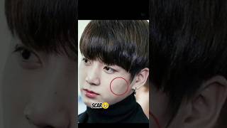 The Mystery of Jungkook's Cheek Scar🔍😱 #shorts #bts #jungkook
