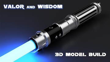 Valor and Wisdom - Jedi Fallen Order Lightsaber 3d Model Build (Twitch)