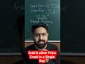 Gold Silver Crash 2026 | Gold गिरा $117 | Silver 9% Down | Reason Explained