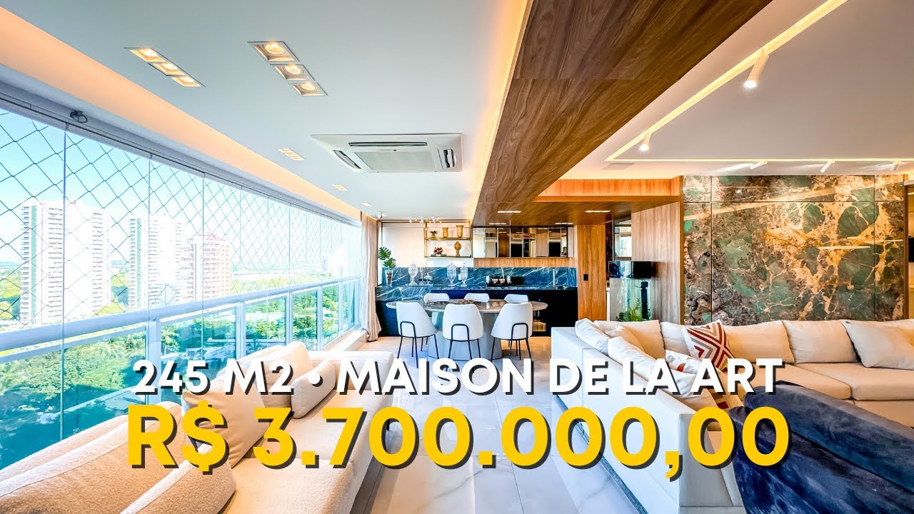 APTO 100% MOBILIADO COM 245 M2 EM FORTALEZA - MAISON DE LA ART