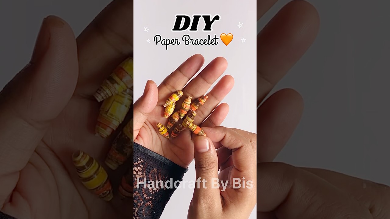 ✨ DIY Paper Bracelet 💖 Easy & Aesthetic 