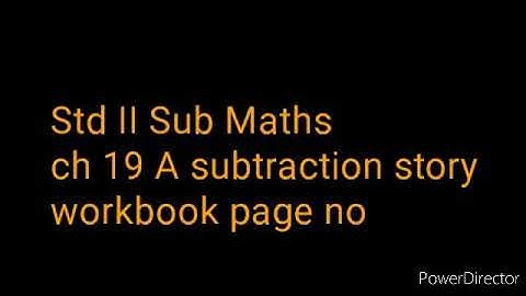 Std II Sub Maths Ch 19 A subtraction story workbook page no 51,52