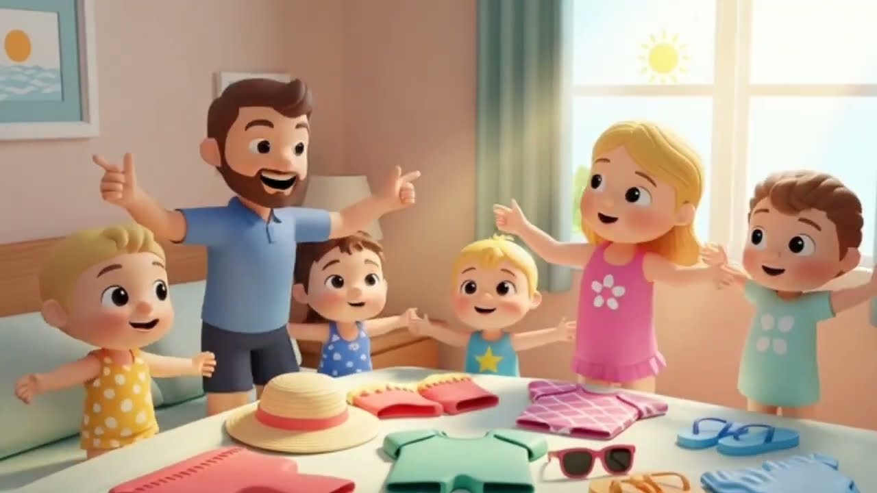 Песенка про пляж | Популярная детская песенка | Пойте вместе с детьми