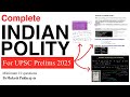 Complete Indian Polity in 1 Video for UPSC Prelims + Mains | Laxmikanth + NCERT Revision 2025