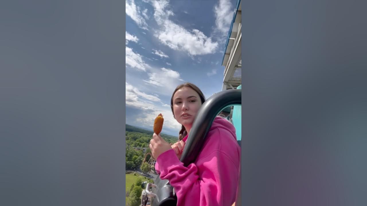 This girl had a fail on the roller coaster π This girl had a fail on the roller coaster π
