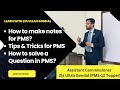 How to make notes for PMS? Tips & Tricks & How to solve a question in PMS?