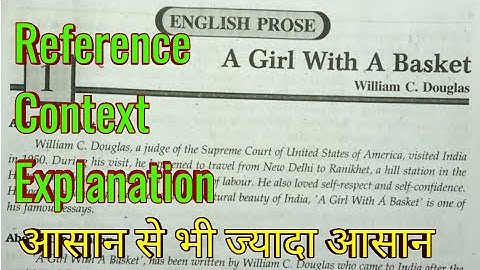 A Girl With A Basket Reference Context Explanation